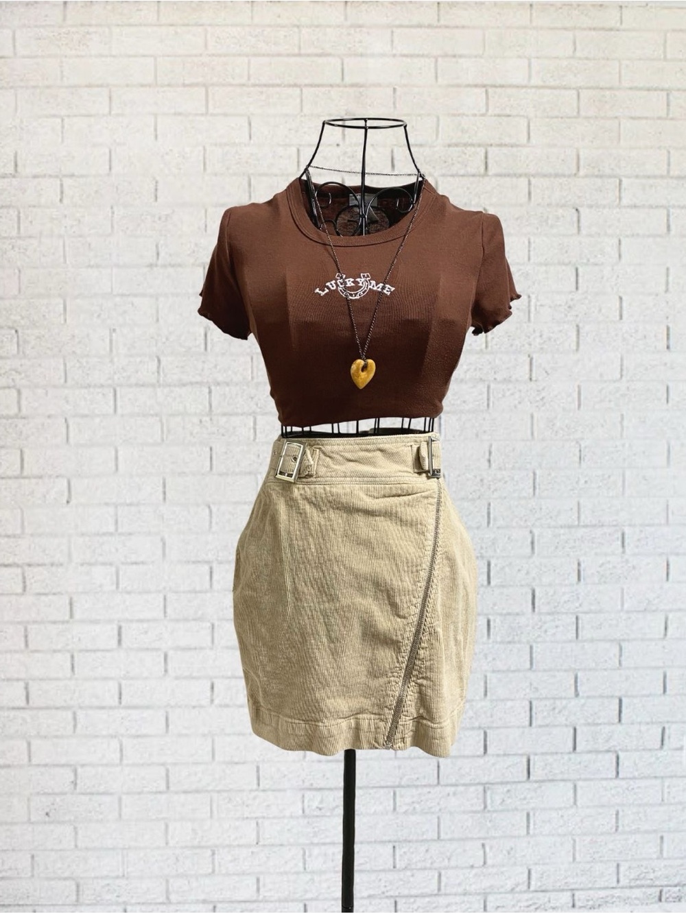 Skirt Corduroy Buckle Asymmetrical Zip Urban Outfitters Small Mini Boho Grunge